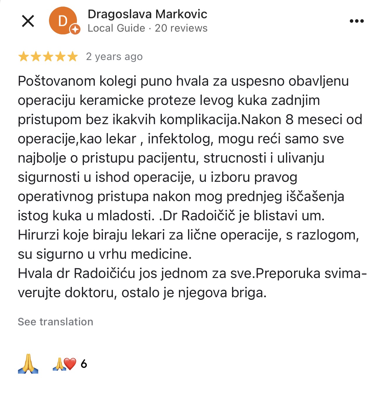 artroplastika kuka zamena endoproteza operacija dr dren dr radoicic iskustvo